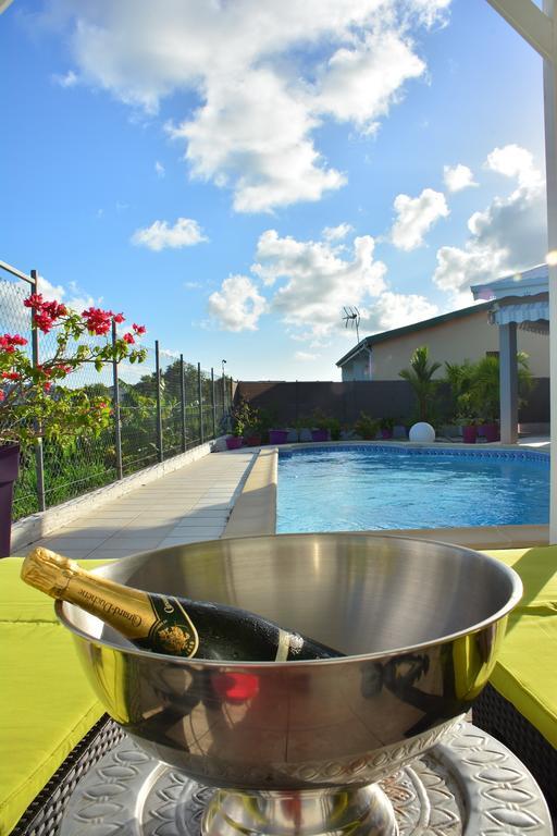 Villa Améthyste avec grande piscine privée, jardin clos, parking privé Le Robert Extérieur photo